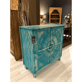 Indian Hand Carved Solid Hard Wood Cabinet D16